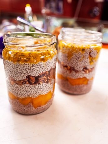 Chia pudding in a jar