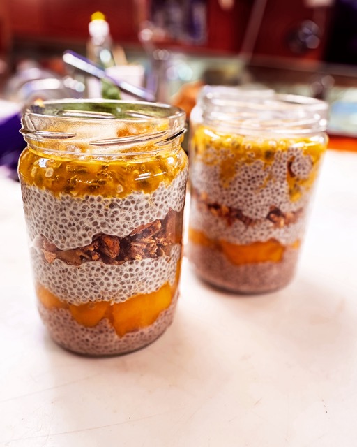 Chia pudding in a jar